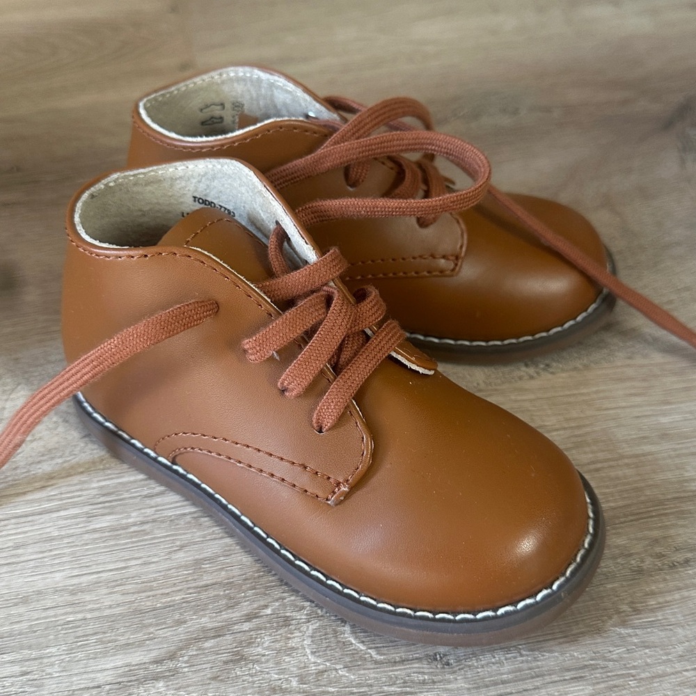Footmates Brown Leather Kids Shoes